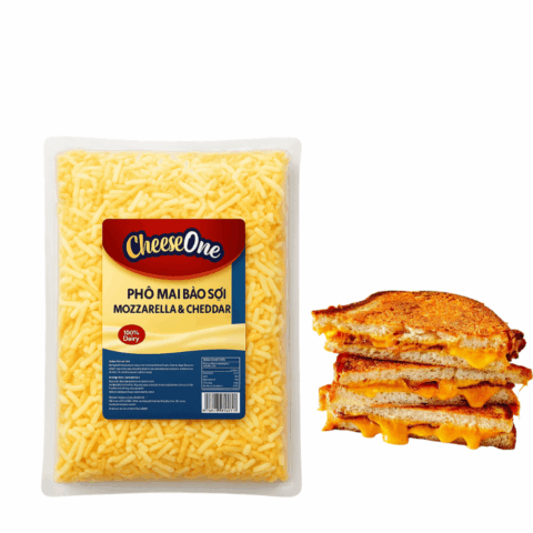Phô mai bào sợi Mozzarella & Cheddar Cheese One 500g