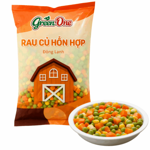 Rau Củ hỗn hợp đông lạnh GreenOne 1kg