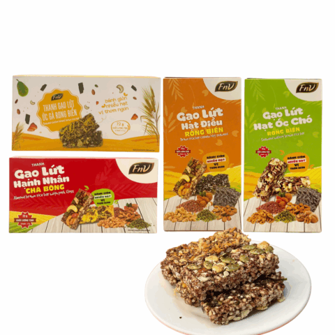 Thanh gạo lứt FnV 72g